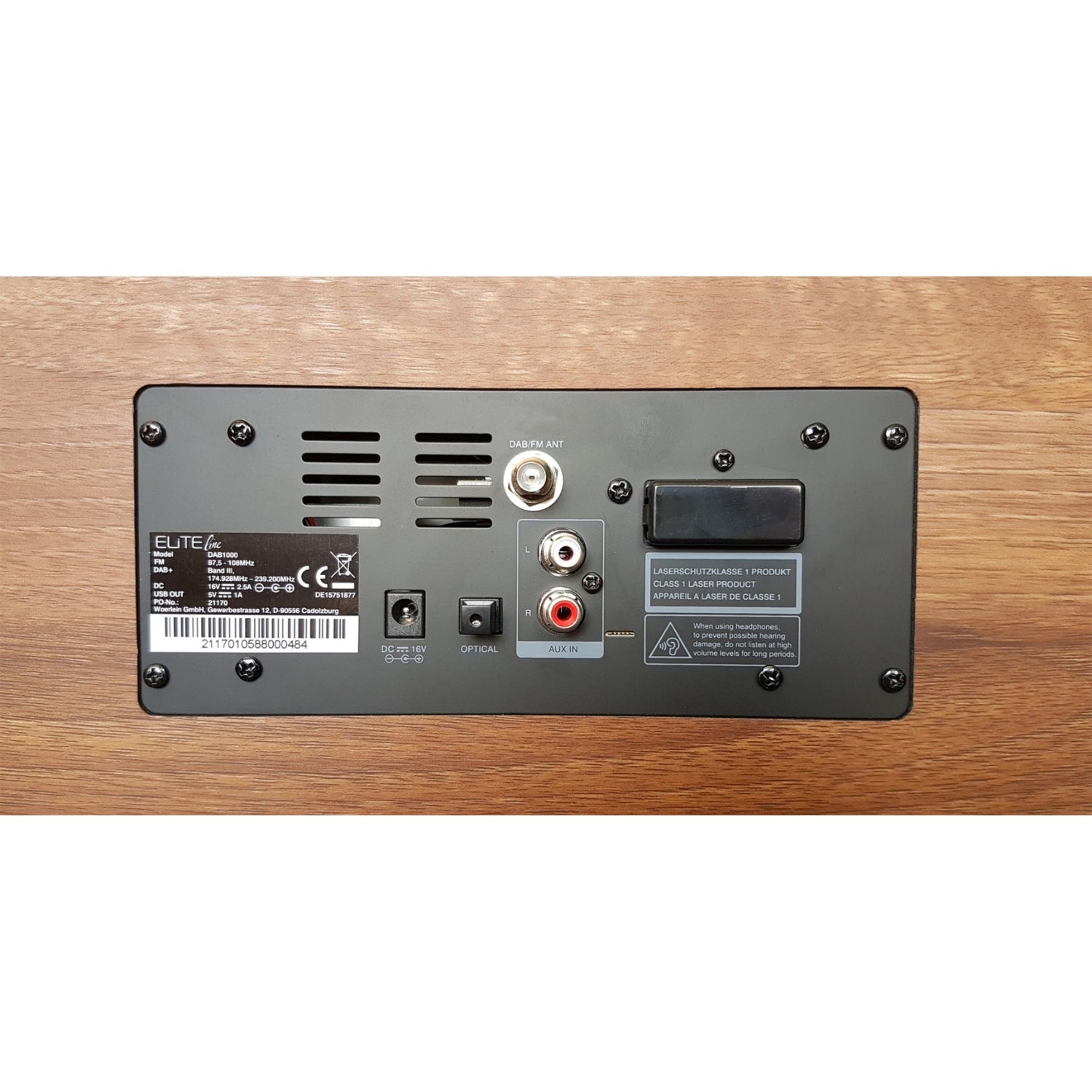 Soundmaster HighLine DAB1000 Kompaktanlage HiFi-Anlage DAB+ UKW CD MP3 USB Bluetooth Streaming Optischer Eingang 75 Ohm Antenne TOSLINK