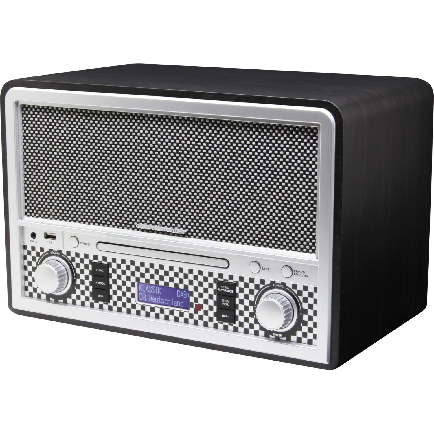 Soundmaster HighLine NR955SW Retro Kompaktanlage CD-Player Digitalradio DAB+ UKW USB AUX Bluetooth