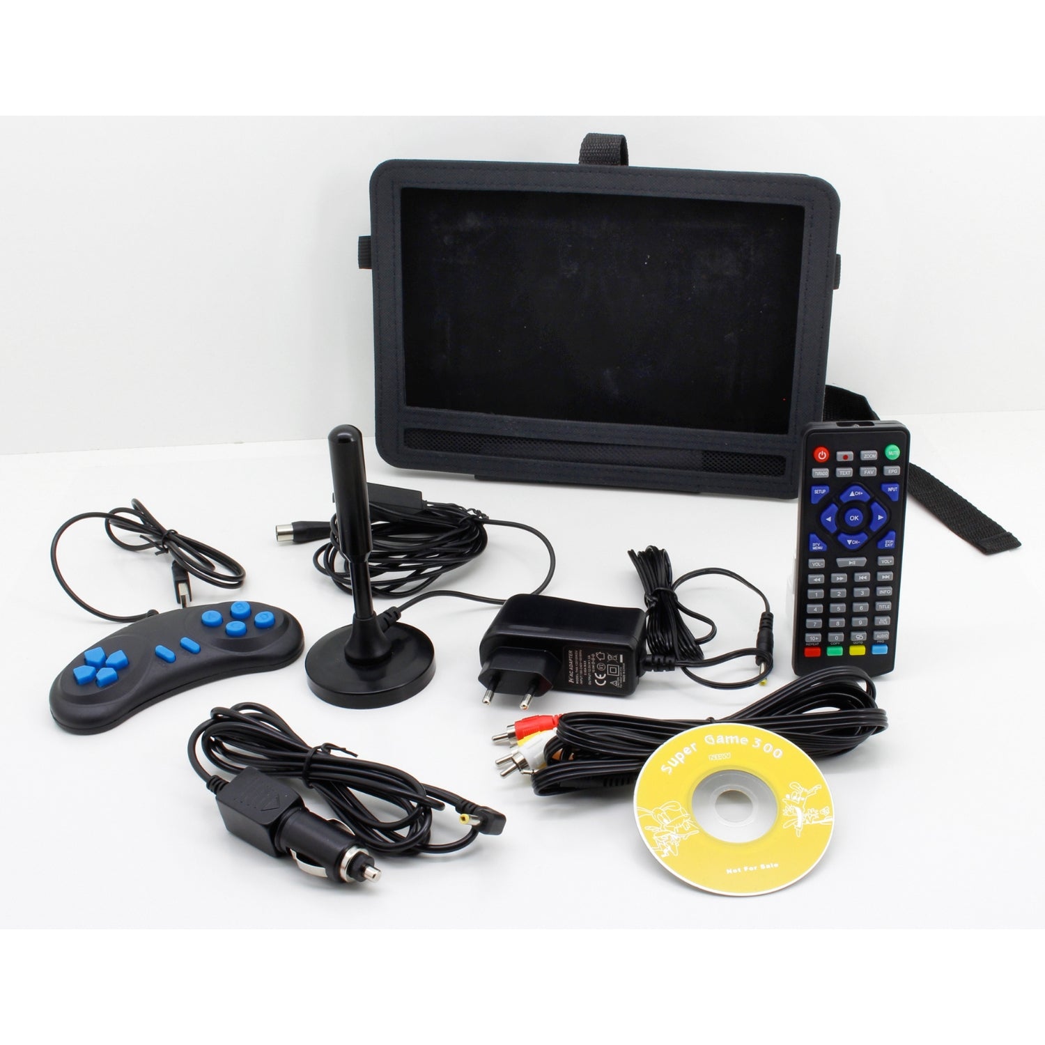 Soundmaster PDB1910SW tragbarer DVD-Player mit DVB-T2 HD-Tuner und 10.1. TFT Bildschirm inkl. 300 Spielen