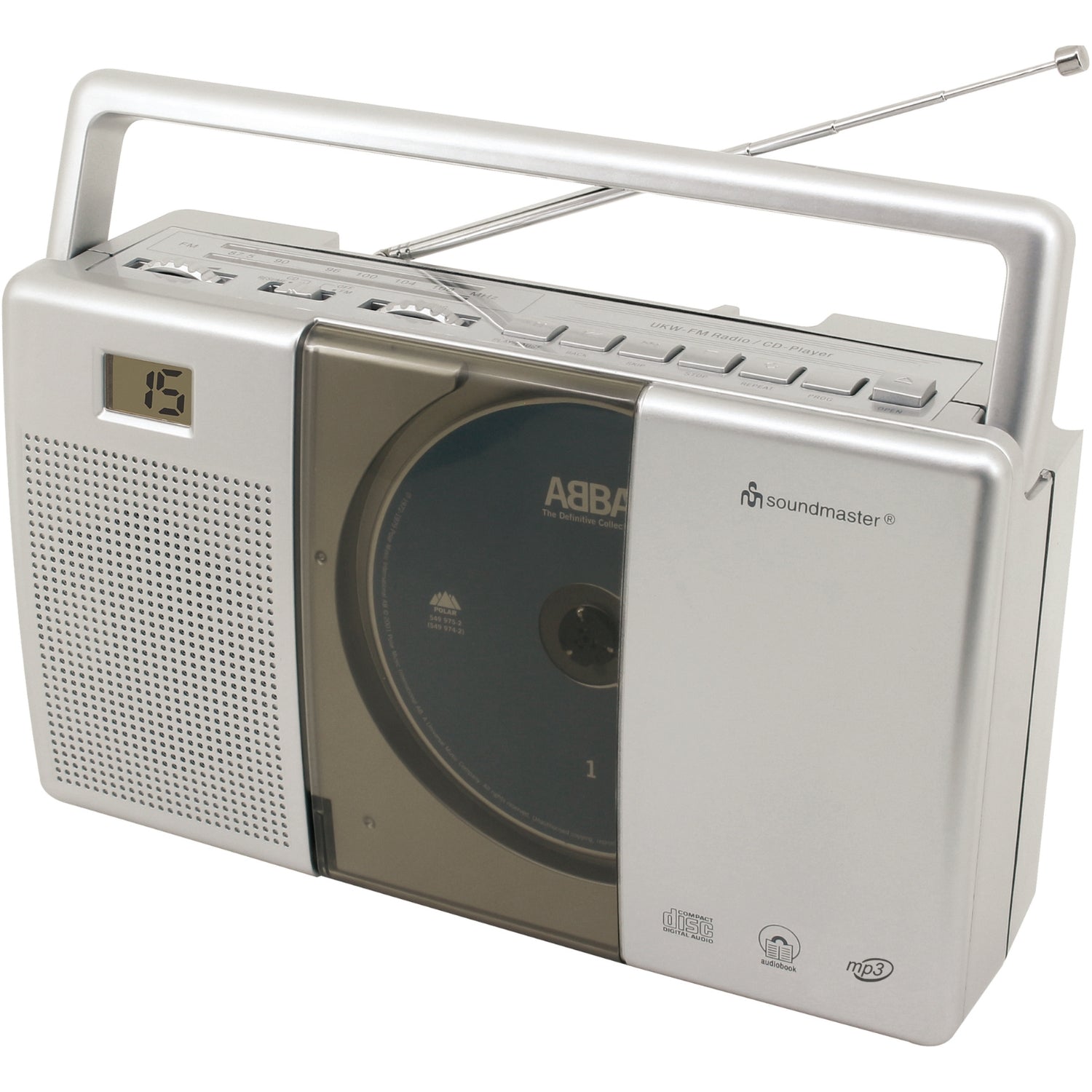 Soundmaster RCD1185 tragbares Radio mit CD-Player Hörbuchfunktion Kofferradio Küchenradio