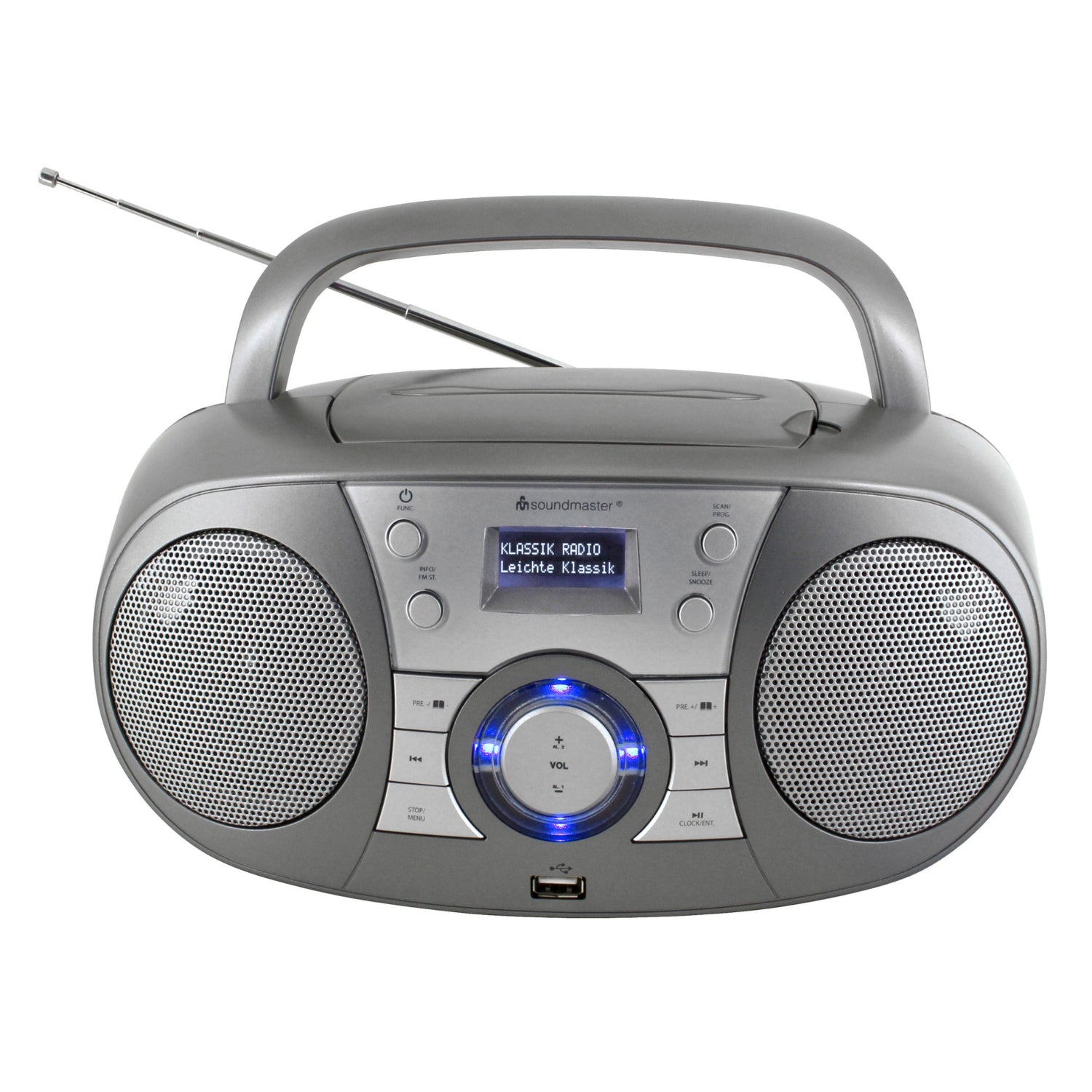 Soundmaster SCD1800TI tragbares Digitalradio CD-Player DAB+ UKW-RDS USB AUX Bluetooth