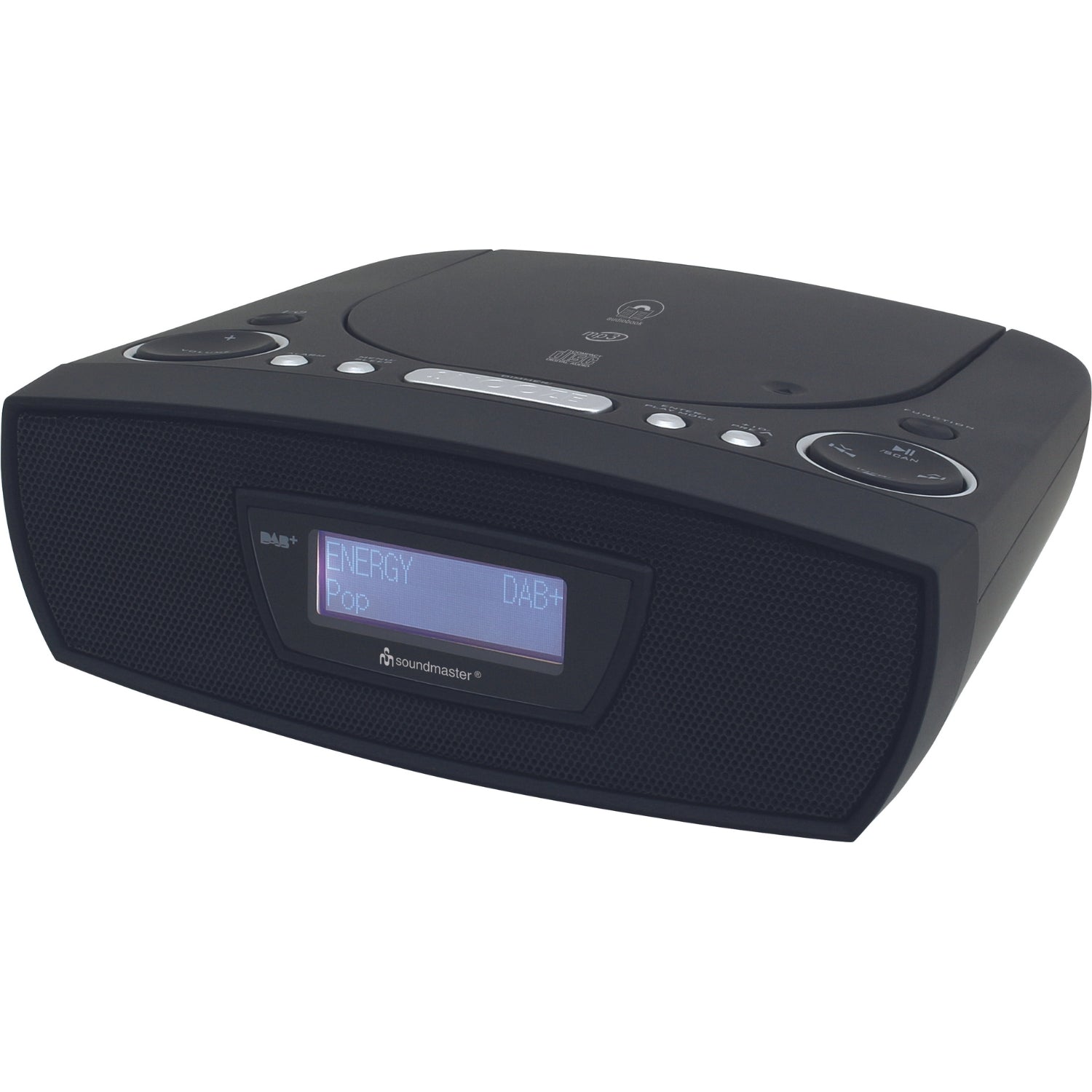 Soundmaster URD480SW Stereo Radiowecker mit CD-Player Digitalradio DAB+ UKW Hörbuchfunktion USB-Anschluss Kopfhöreranschluss