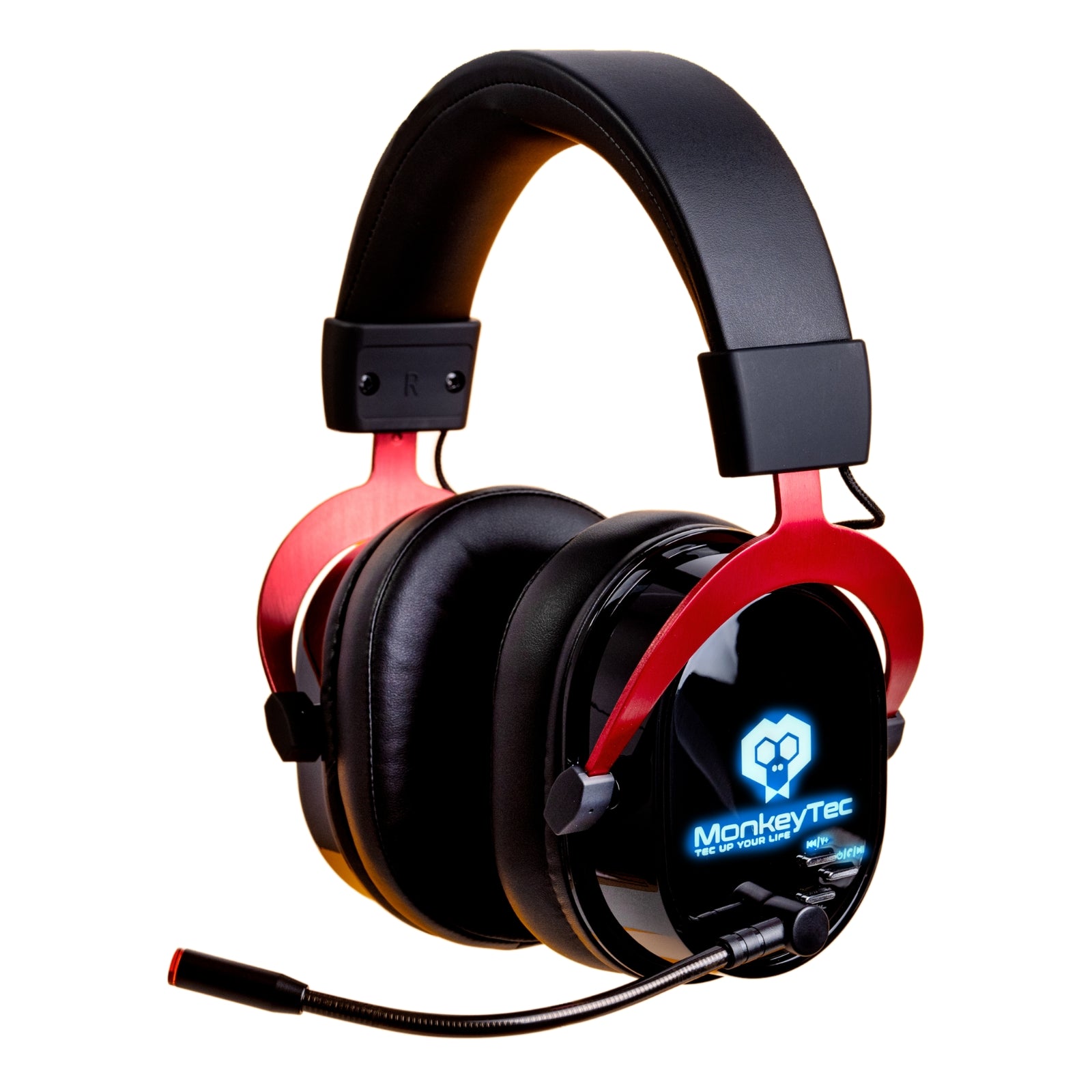 MonkeyTEC Bluetooth Wireless Gaming-Headset Mikrofon Kopfhörer G1000 LED Effekt Kabelloses Gaming