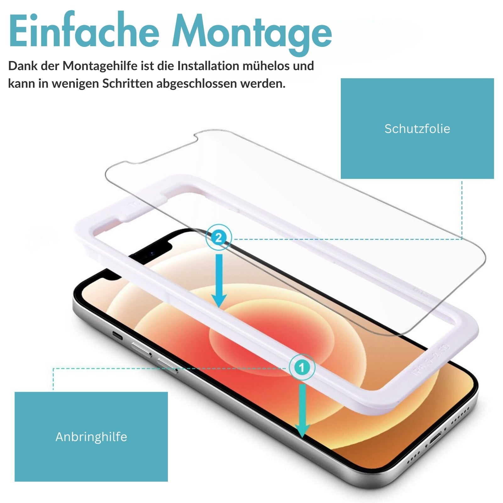 MonkeyTEC 3 pièces protecteur d'écran transparent Apple iPhone dureté H9 