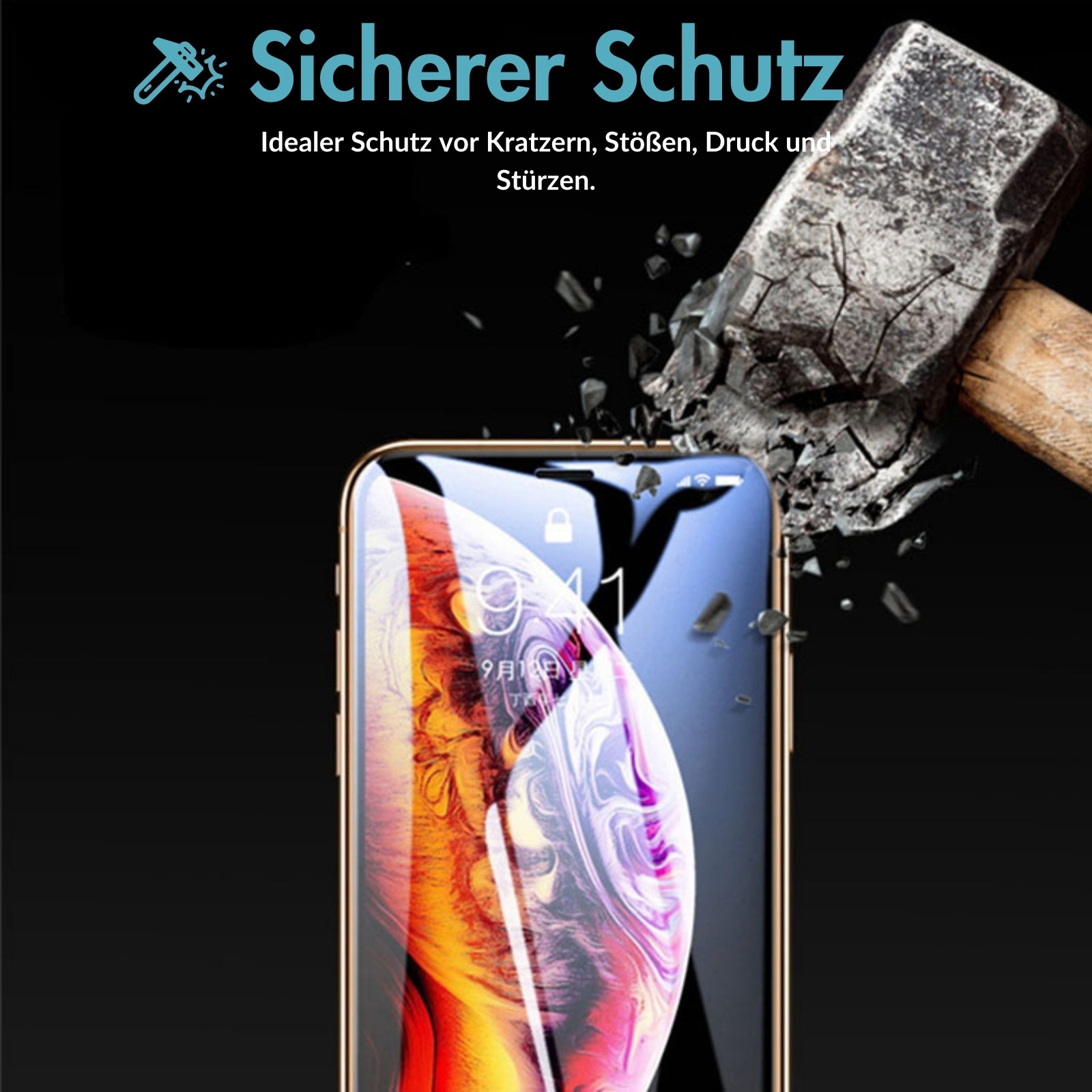 MonkeyTEC 3er-Set Displayschutzfolie 9H kristallklar Apple iPhone