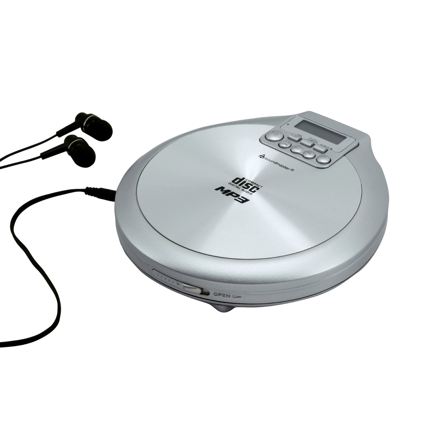 Soundmaster CD9220SI tragbarer CD MP3 Player Akku laden Hörbuchfunktion ANTI SHOCK Kopfhörer X-BASS