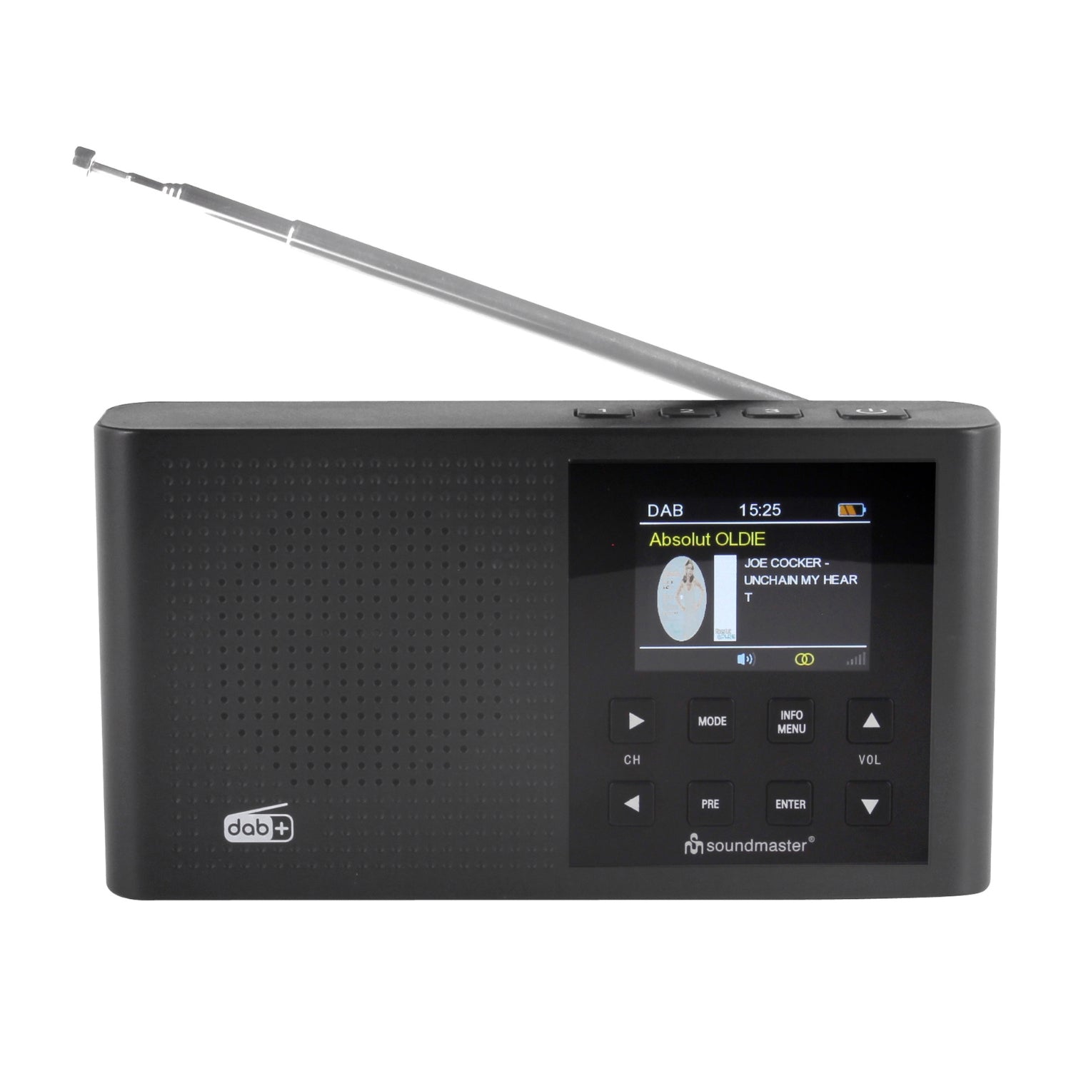 Soundmaster DAB165SW DAB+ FM digital radio Li-Io battery headphone jack