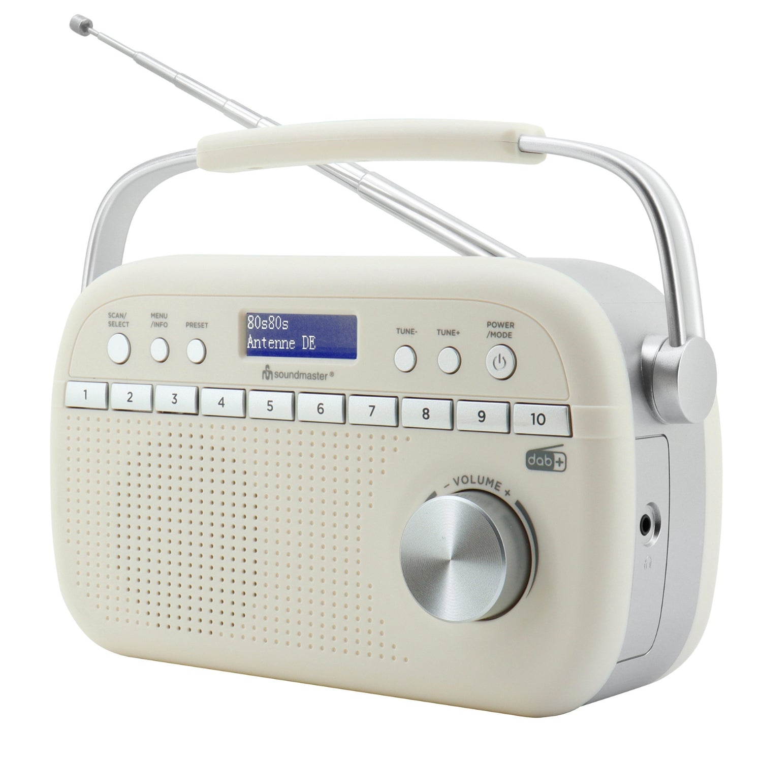 Soundmaster DAB280BE tragbares DAB+ und UKW-RDS Digitalradio mit Kopfhörerbuchse Retro Design