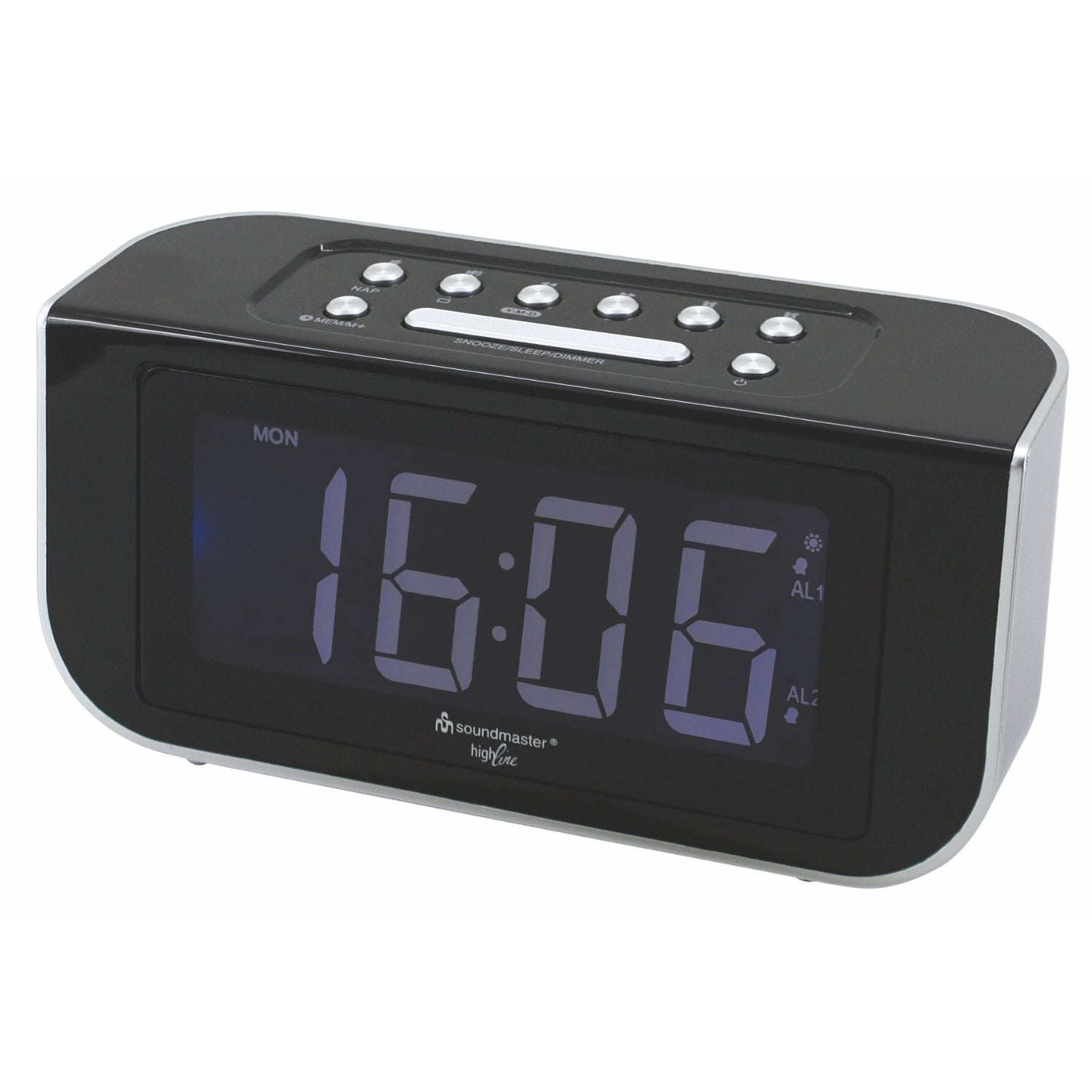 Soundmaster HighLine FUR4005 PLL FM radio alarm clock radio alarm clock, dual alarm, dimmable display
