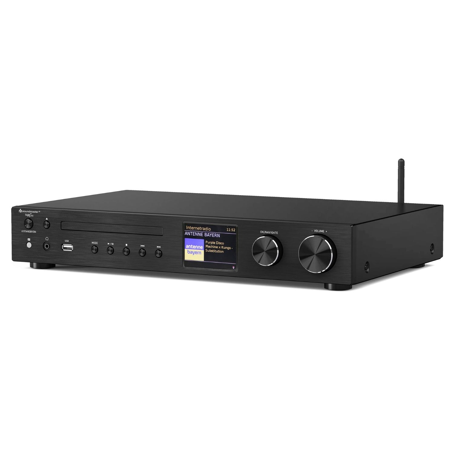 Soundmaster HighLine ICD4350SW HiFi Stereoanlage Audio System Internetradio WLAN 2,4/5GHz LAN Anschluss DAB+ CD-Player USB MP3 App-Steuerung RCA Optischer Eingang TV