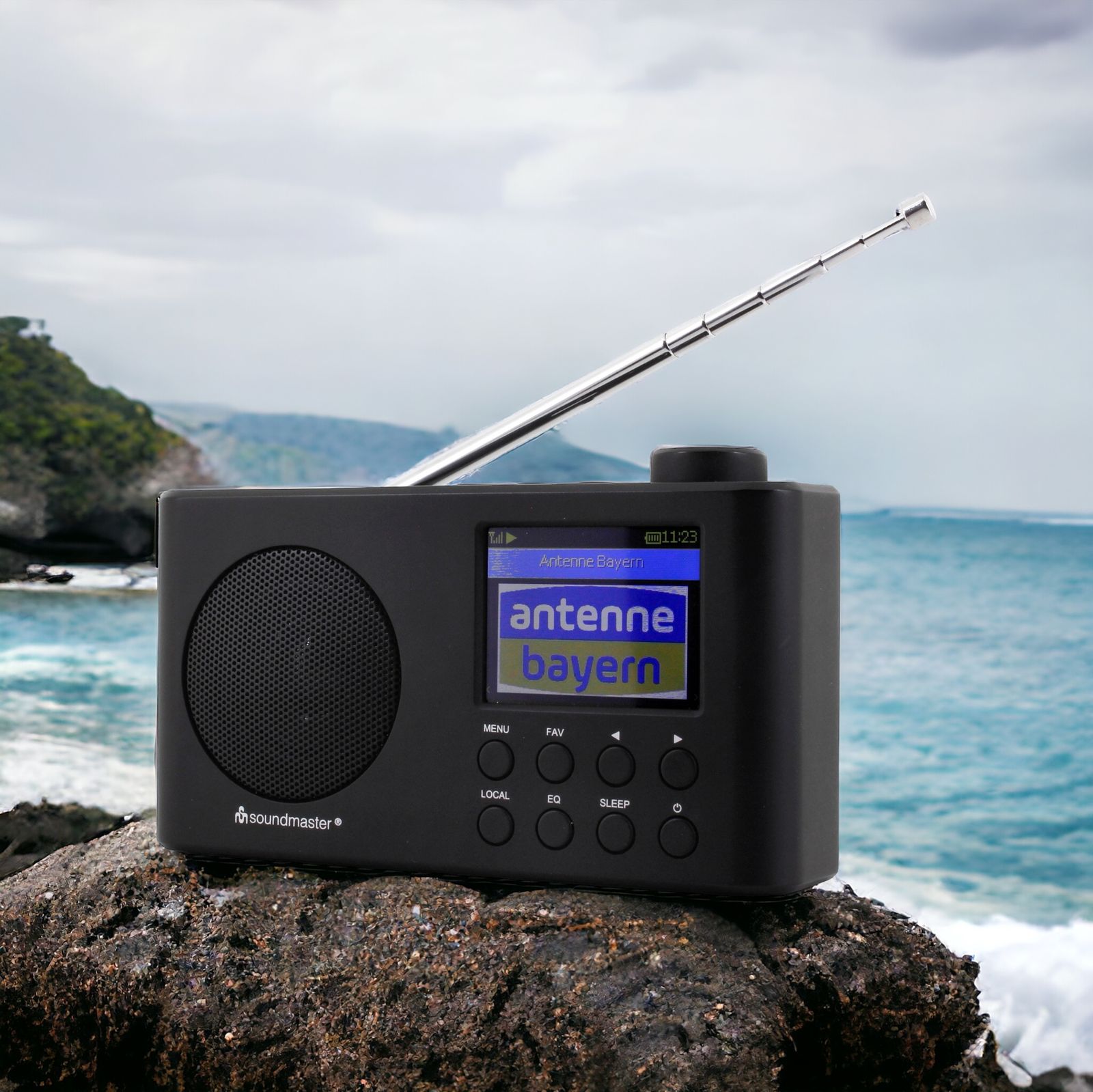 Soundmaster IR6500SW kleines Internetradio DAB+ UKW Radio Bluetooth UPnP Netzwerkplayer Akku 2.200 mAh wiederaufladbar Farbdisplay Powerbankfunktion