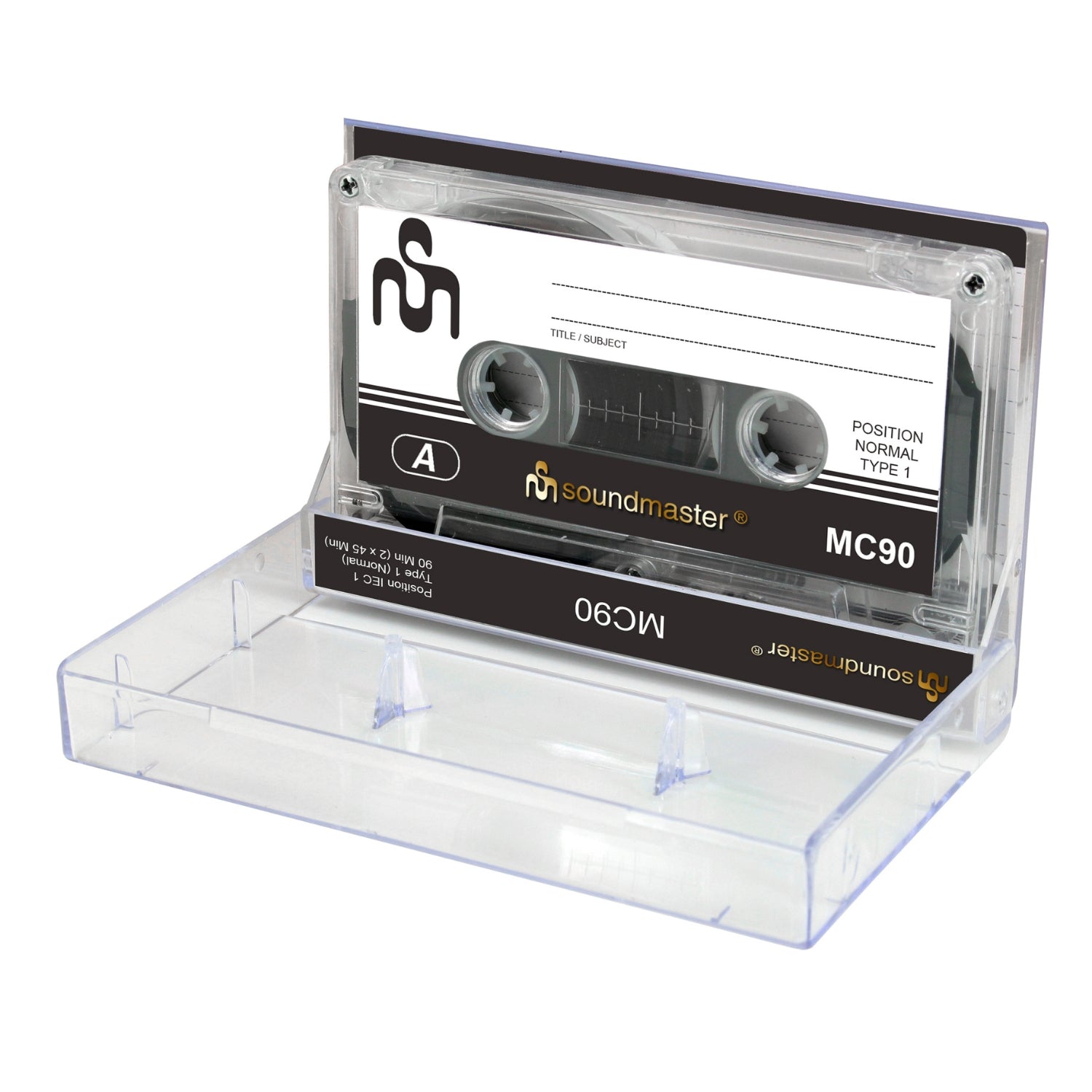 Soundmaster MC905P Leerkassetten Audiokassetten Kompaktkassetten 5er-Pack (IEC1-Normal 90 Minuten)