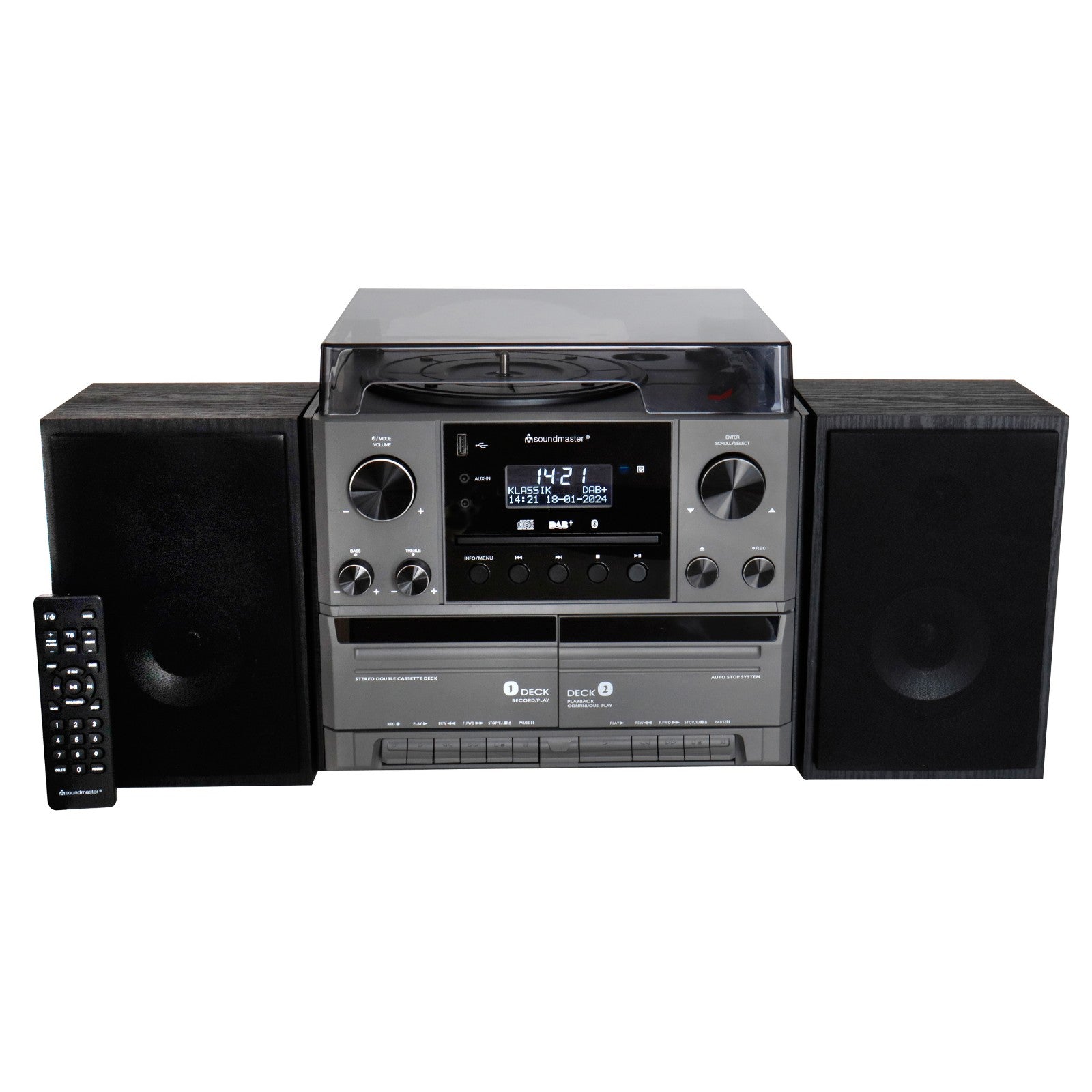 Soundmaster MCD5600 Stereoanlage mit Plattenspieler DAB