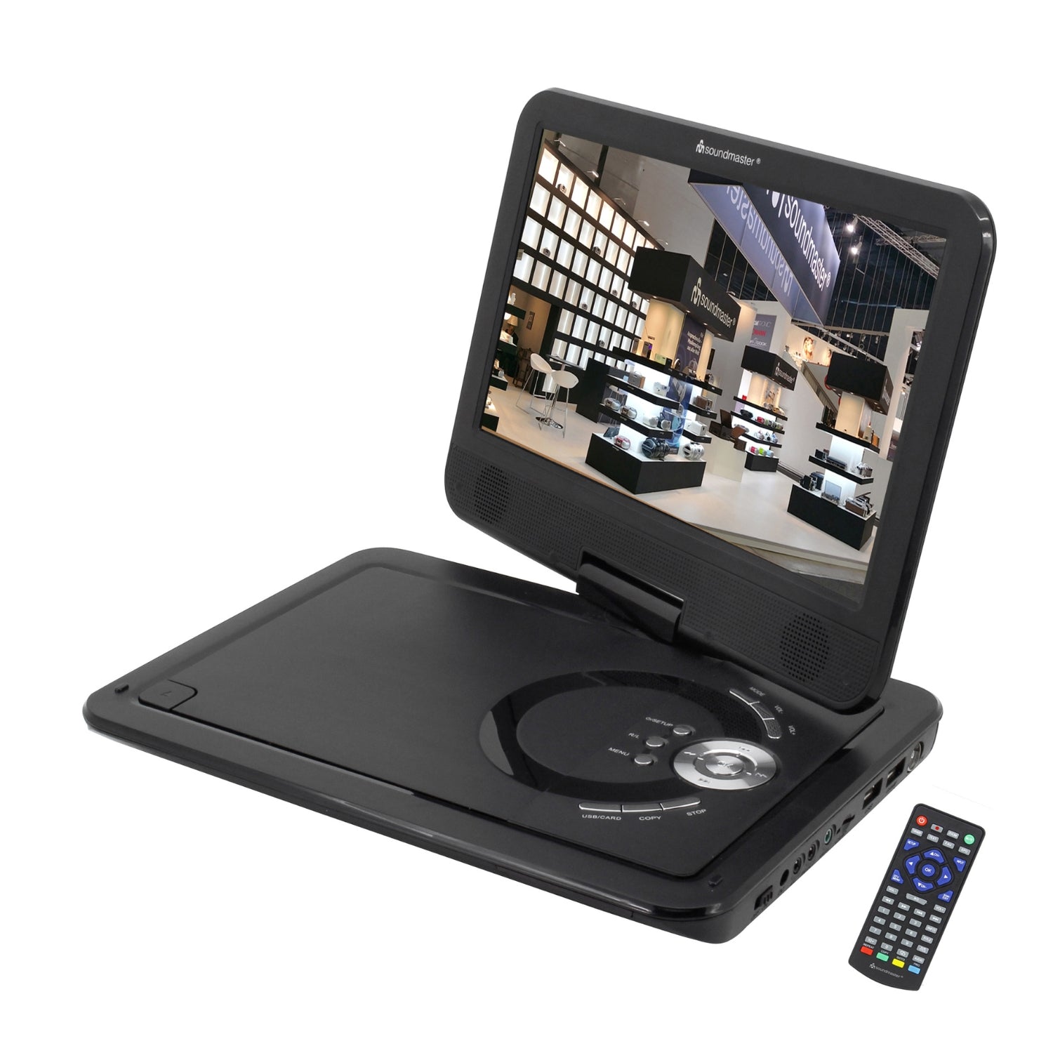 Soundmaster PDB1910SW portable DVD player with DVB-T2 HD tuner and 10.1. TFT screen incl. 300 games