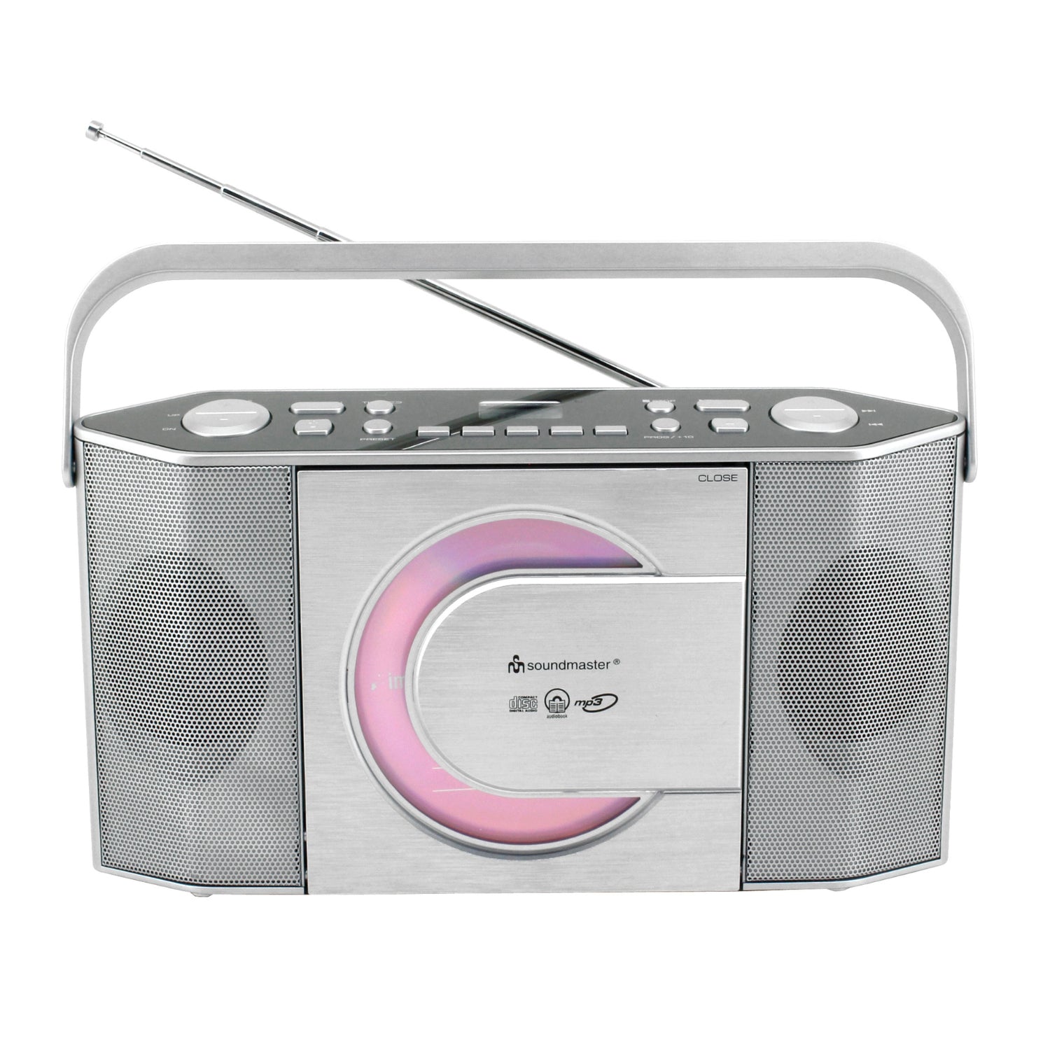 Soundmaster RCD1755SI FM Radio with Vertical CD MP3 Player Kitchen Radio