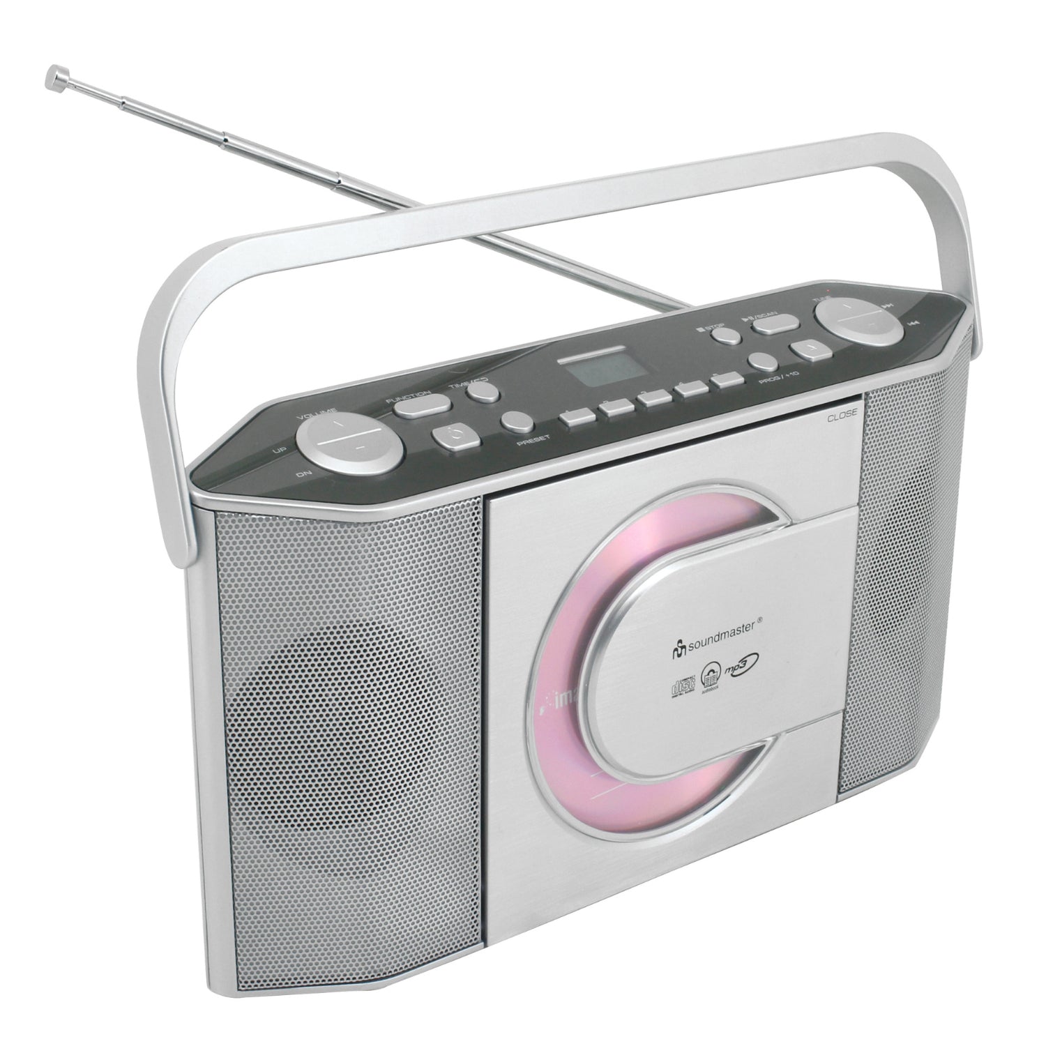 Soundmaster RCD1755SI FM Radio with Vertical CD MP3 Player Kitchen Radio