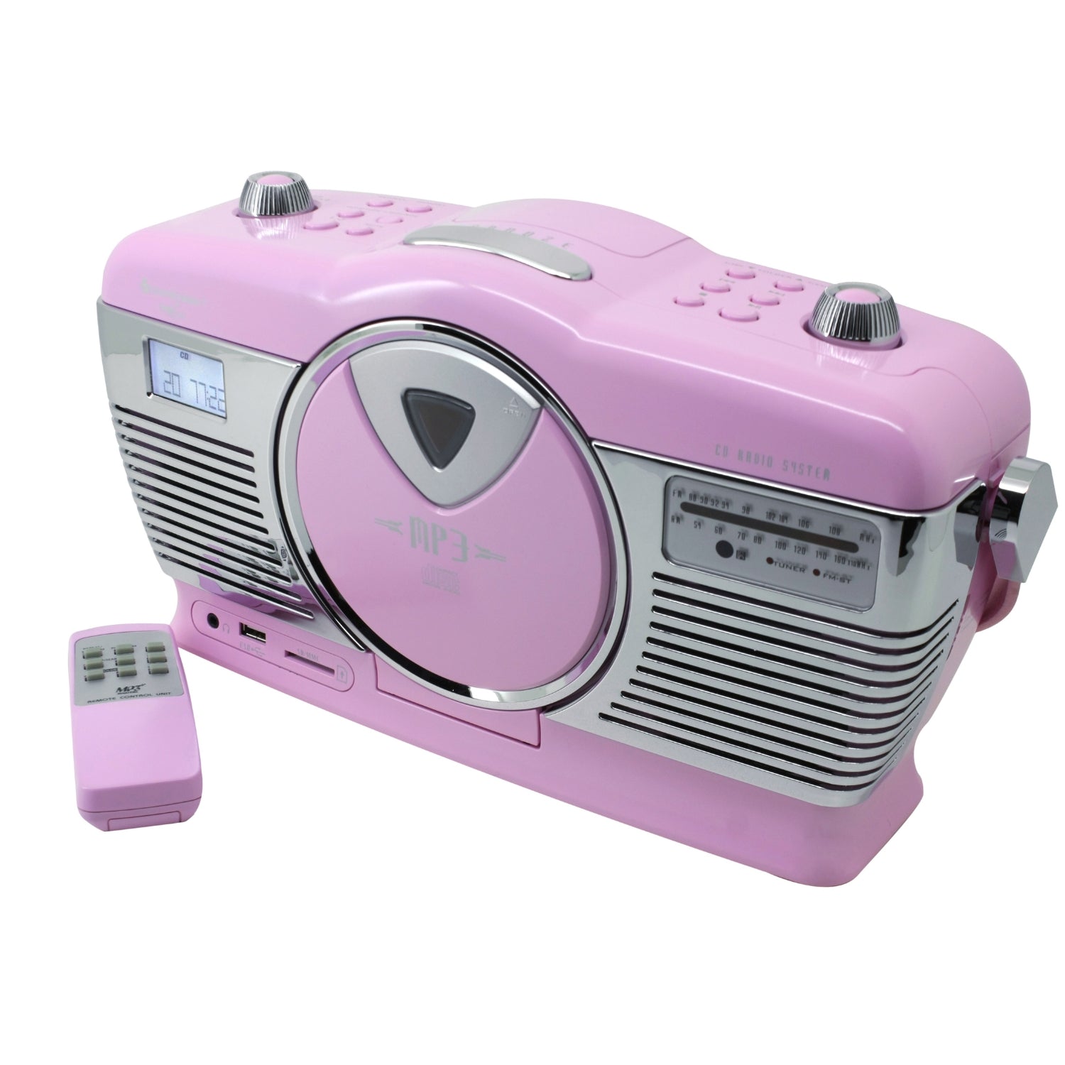 Soundmaster HighLine RCD1350PI Radio rétro avec CD USB MP3 SD horloge avec réveil télécommande