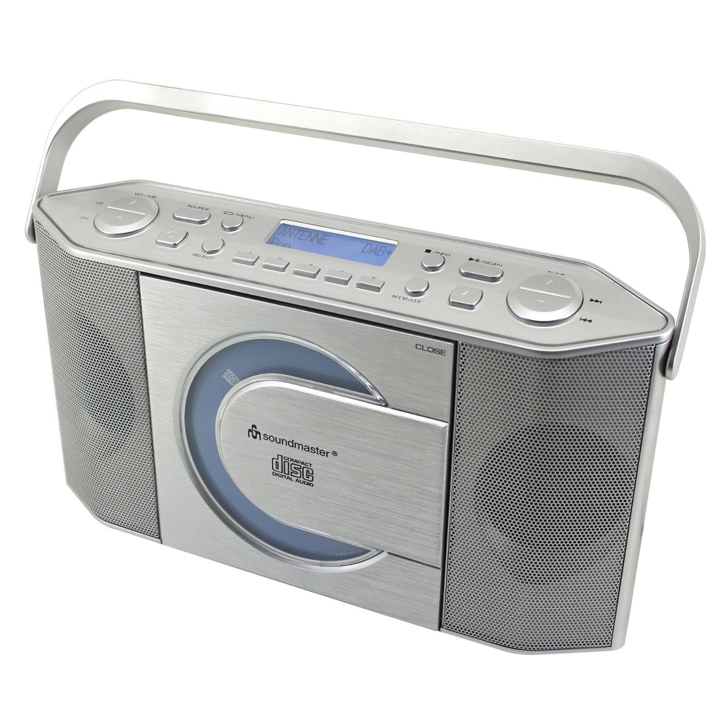 Soundmaster RCD1770SI Digitalradio Radiorecorder DAB+ mit USB und CD-Player MP3 Kopfhörer Uhr