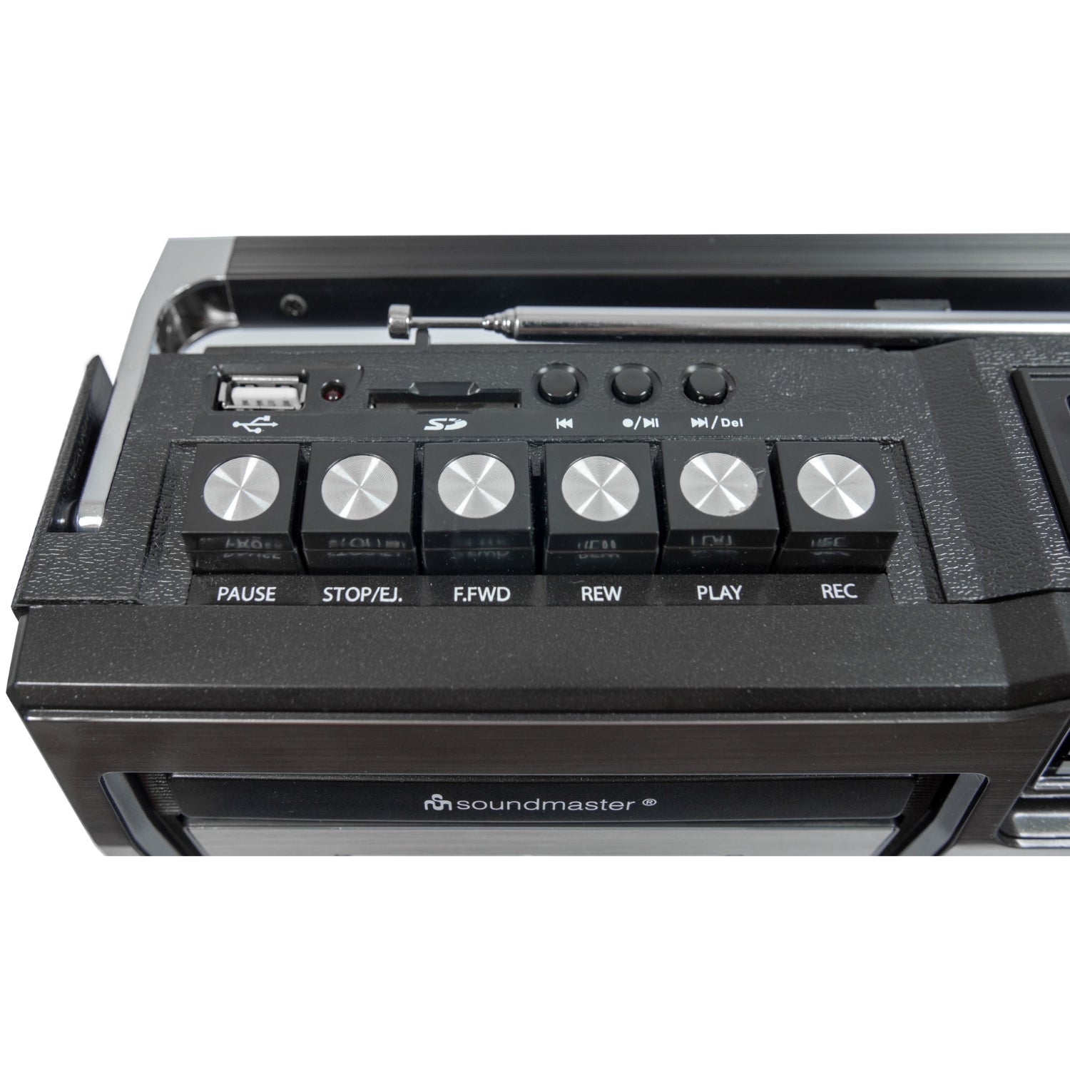 Soundmaster RR18SW Retro Radiorecorder Kassettenrekorder mit USB/SD Aufnahme
