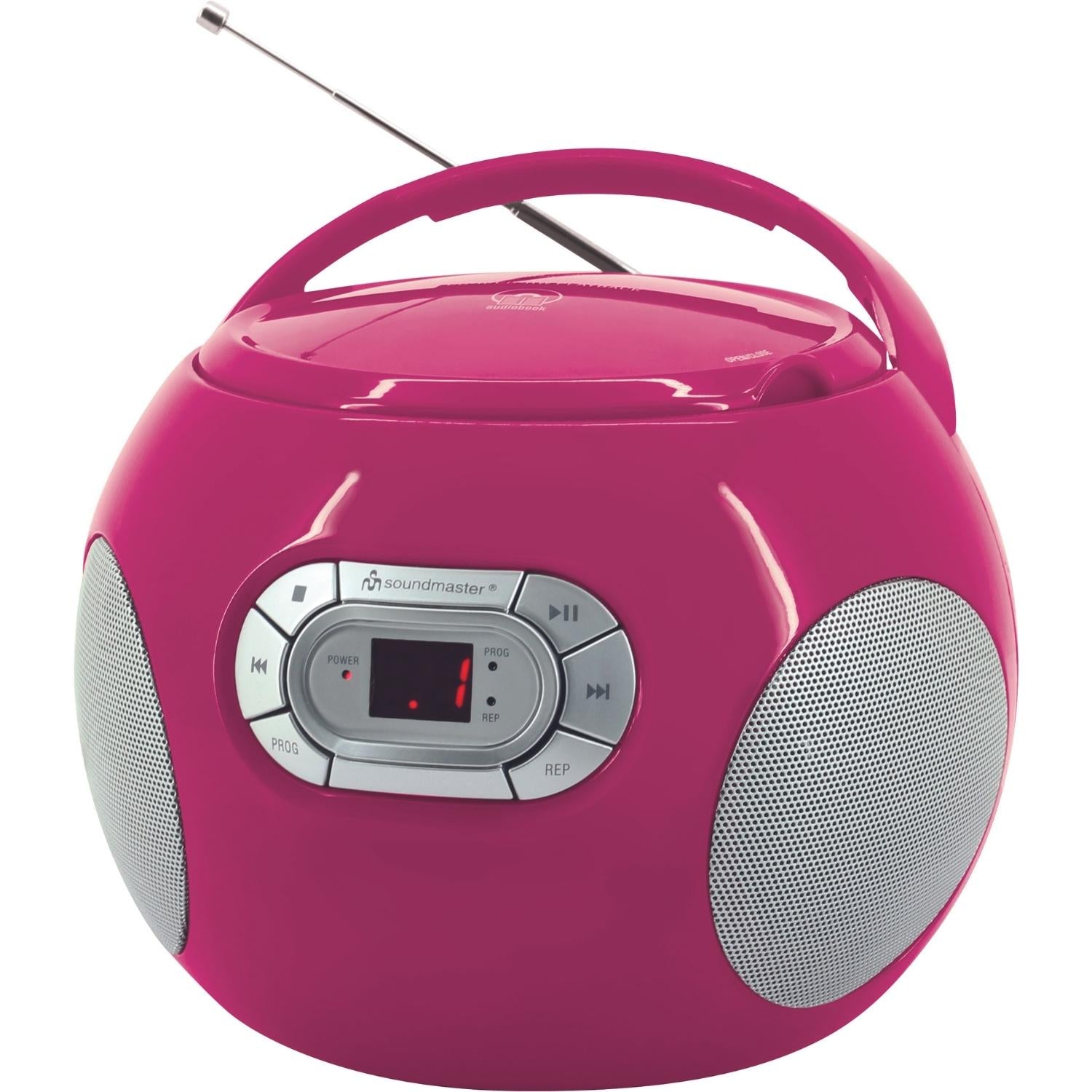 Soundmaster SCD2120PI portable CD player children's audio book function boombox with radio
