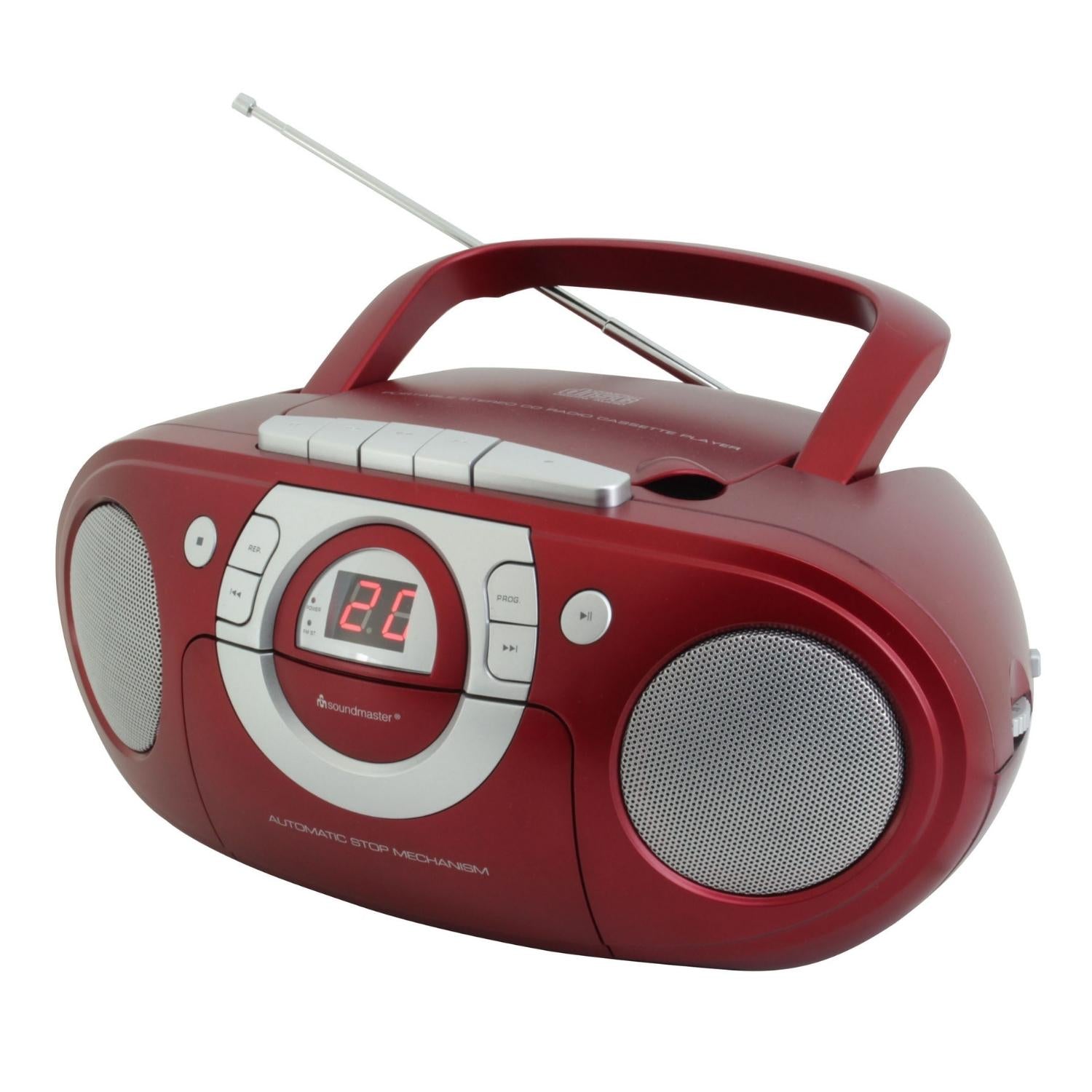 Soundmaster SCD5100RO Radio tragbarer CD Player Kassettenrecorder Radiorecorder