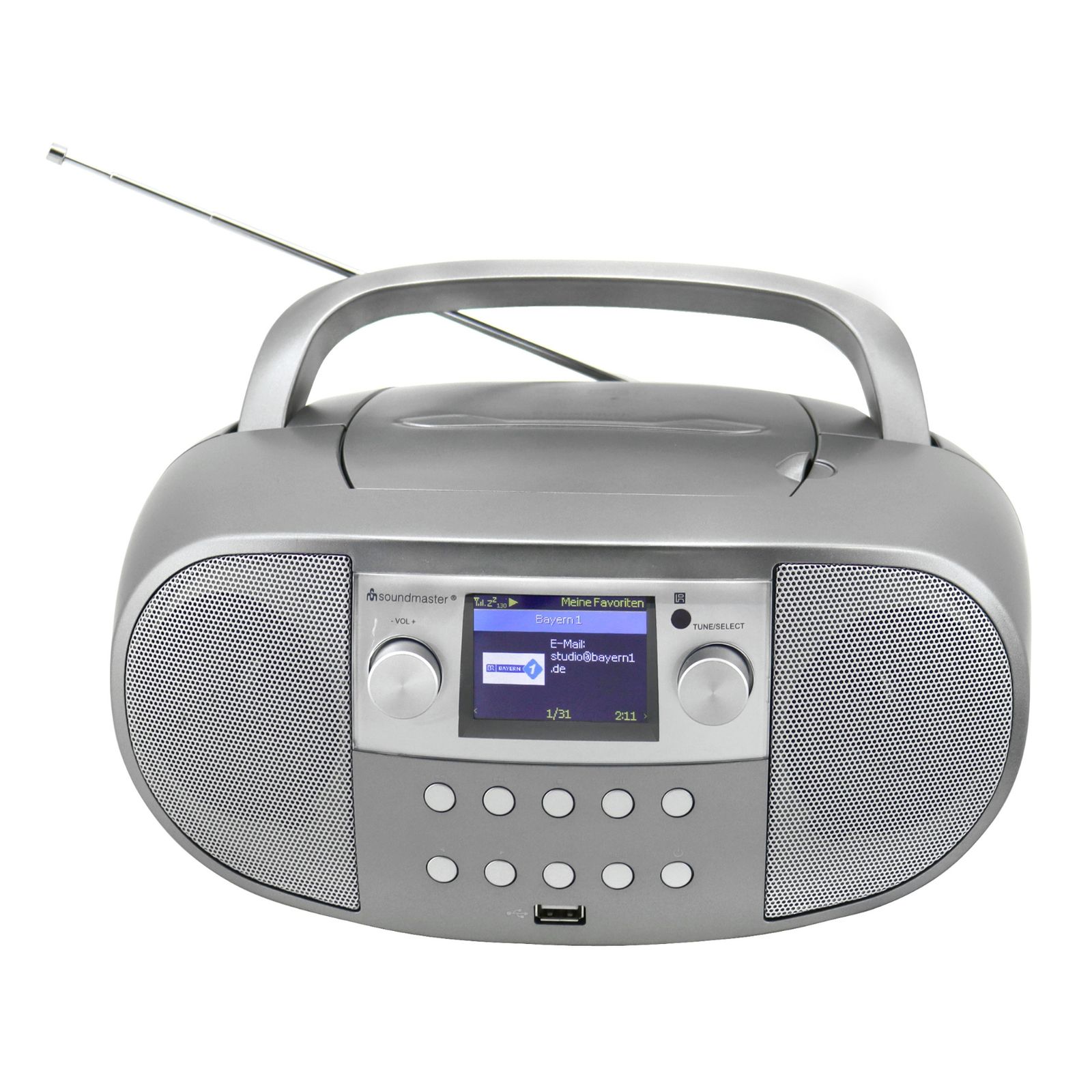 Soundmaster SCD7600TI tragbares Internetradio WLAN Netzwerkradio DLNA Bluetooth DAB+ CD USB MP3 Weckerfunktion Hörbuchfunktion Farbdisplay