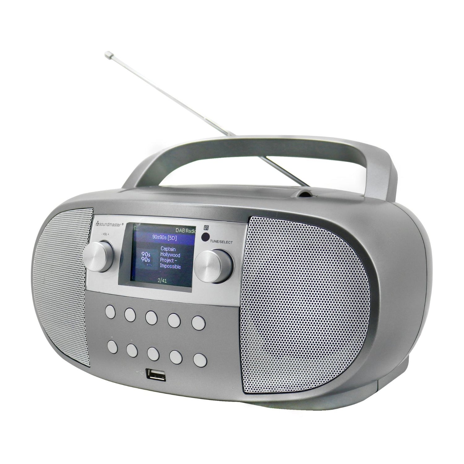 Soundmaster SCD7600TI Boombox Internetradio WLAN Netzwerkradio DLNA Bluetooth DAB+ CD USB MP3 Weckerfunktion Hörbuchfunktion Farbdisplay