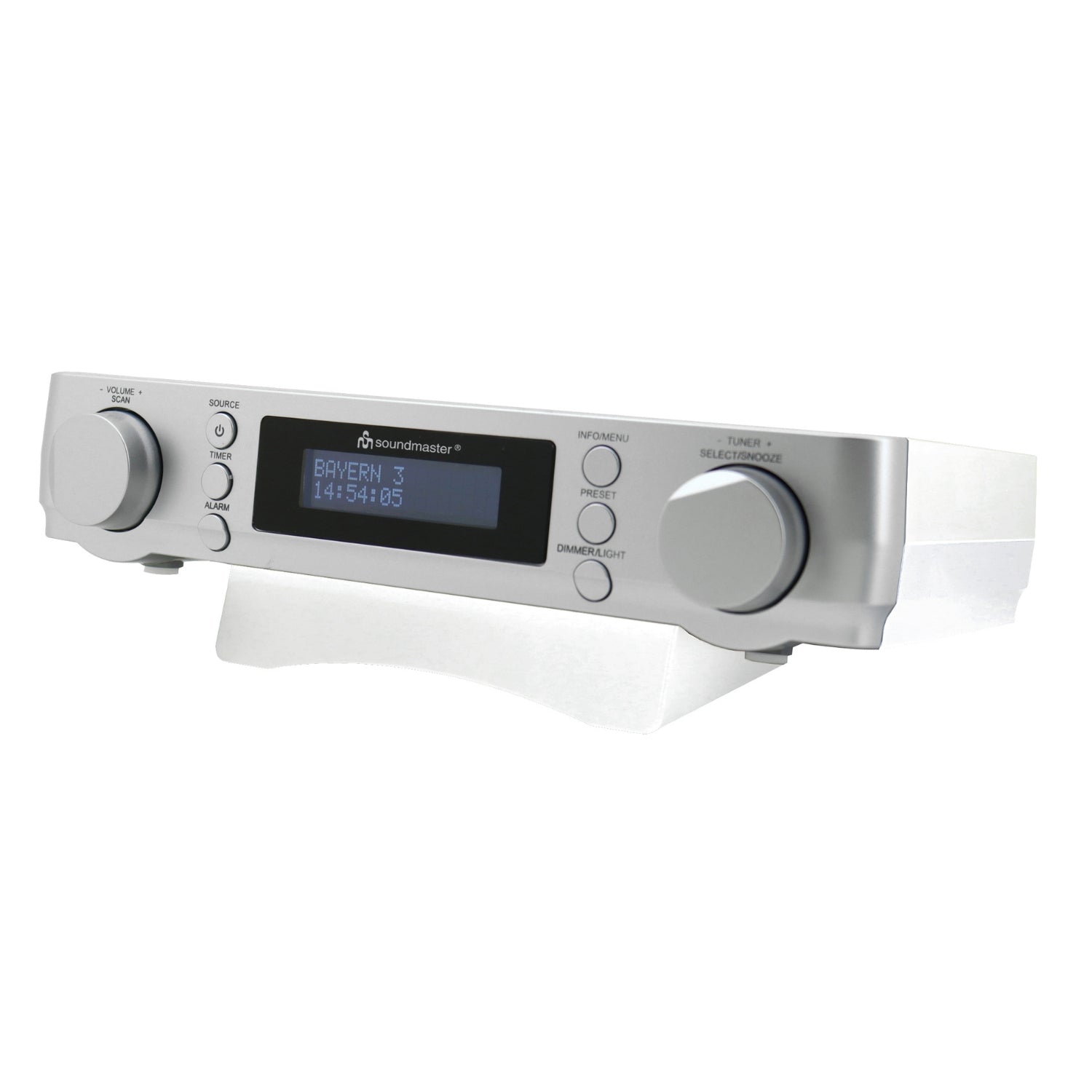 Soundmaster UR2022SI DAB+ and FM-RDS kitchen radio under-counter radio radio timer alarm clock LED light