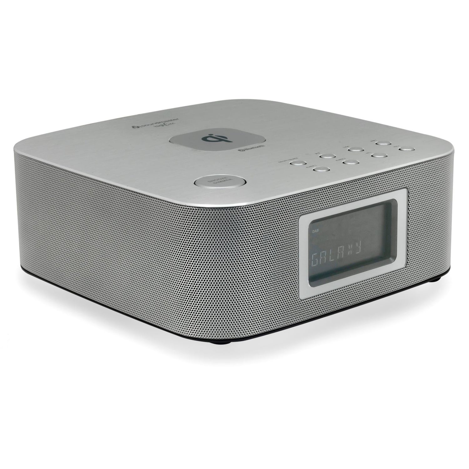 Soundmaster Eliteline UR411SI Soundstarkes DAB+ und UKW Uhrenradio mit Bluetooth und QI Ladestation