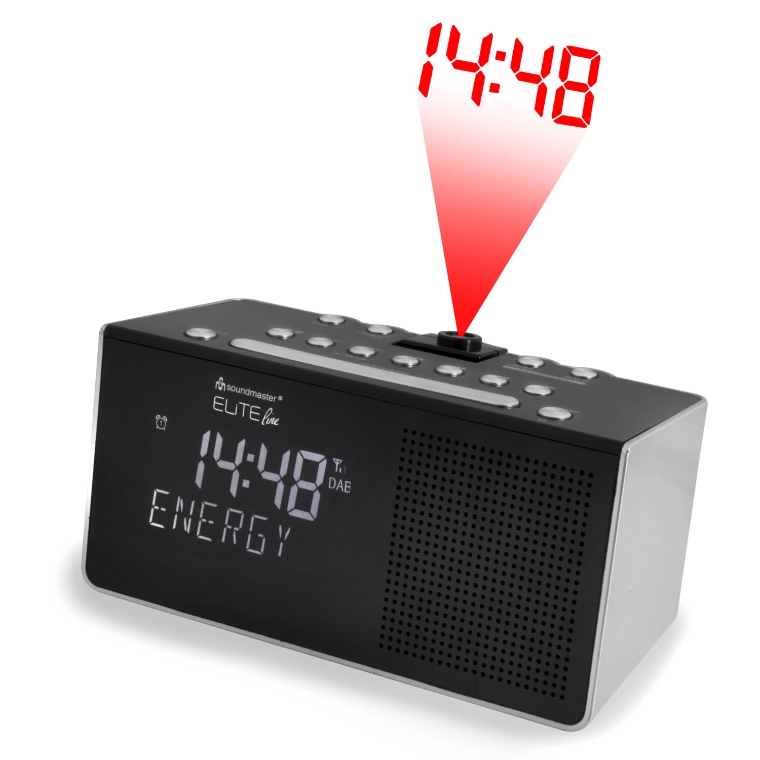 Soundmaster Eliteline UR8200SI radio-réveil réveil à projection DAB+ FM-RDS radio-réveil avec projection