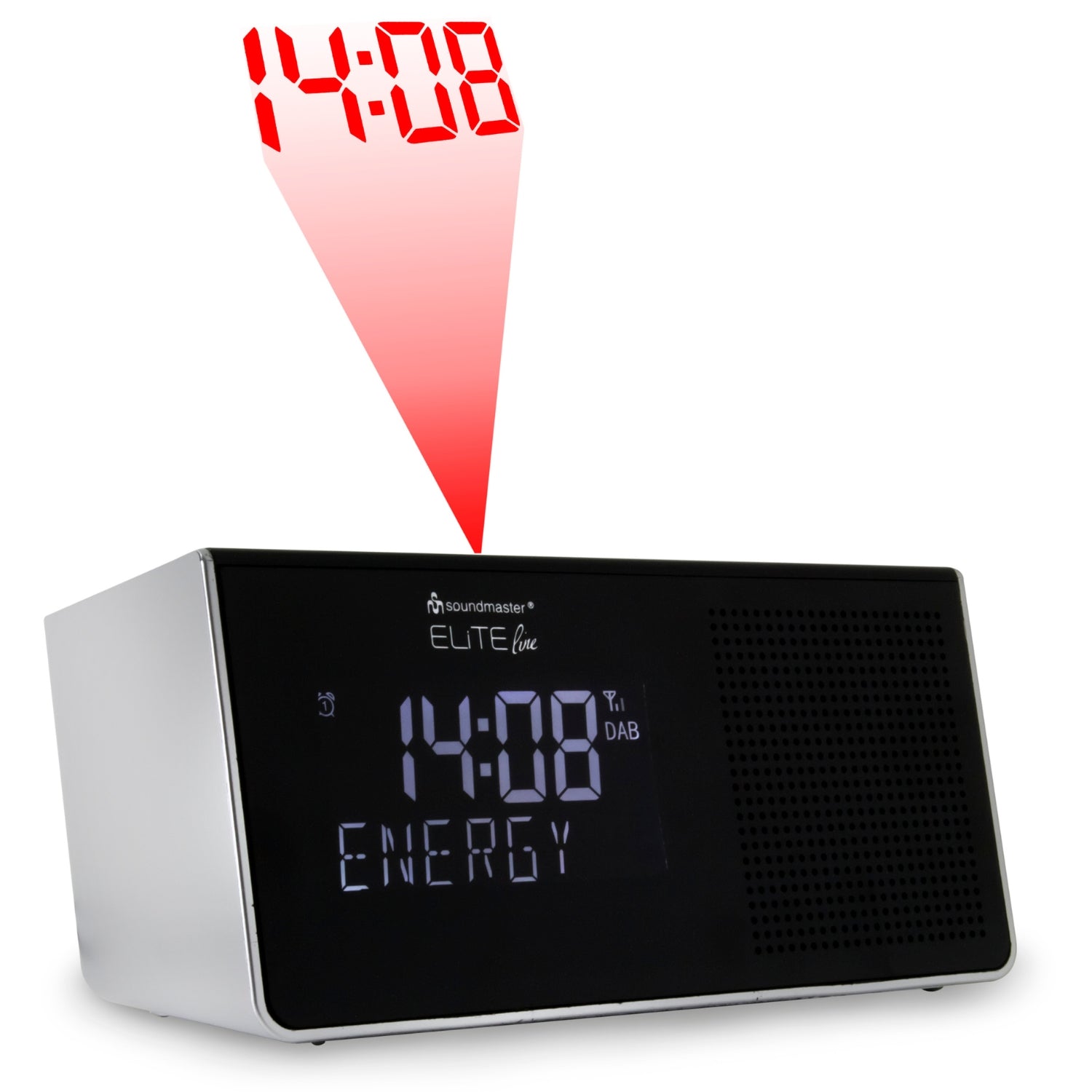 Soundmaster Eliteline UR8200SI radio alarm clock projection alarm clock DAB+ FM-RDS clock radio with projection