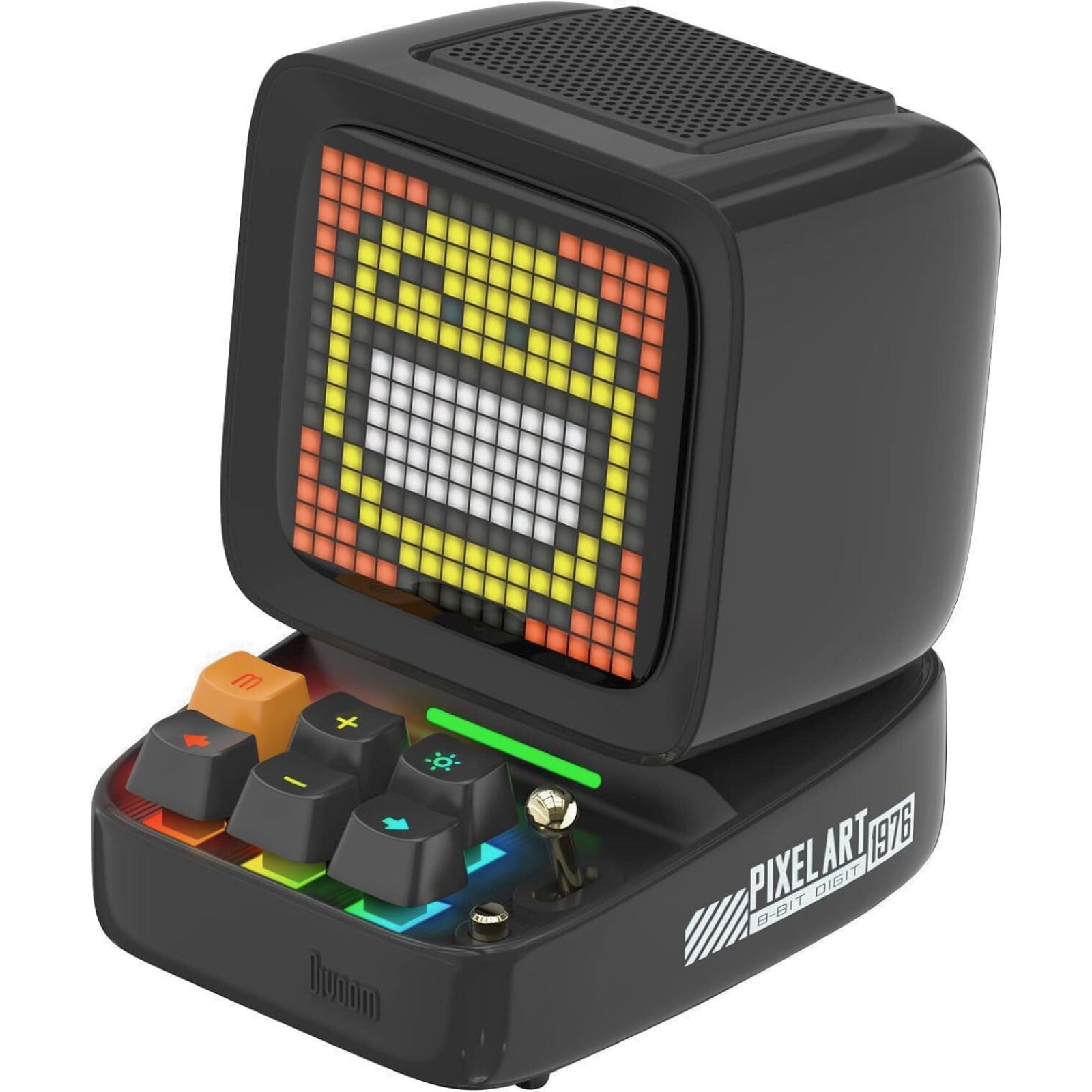 Divoom DitooPRO Pixel Art LED Tragbarer Bluetooth Lautsprecher, 256 Programmierbares LED Panel mit Party Licht, Smart Digital Tischuhr, Gaming 15 Watt