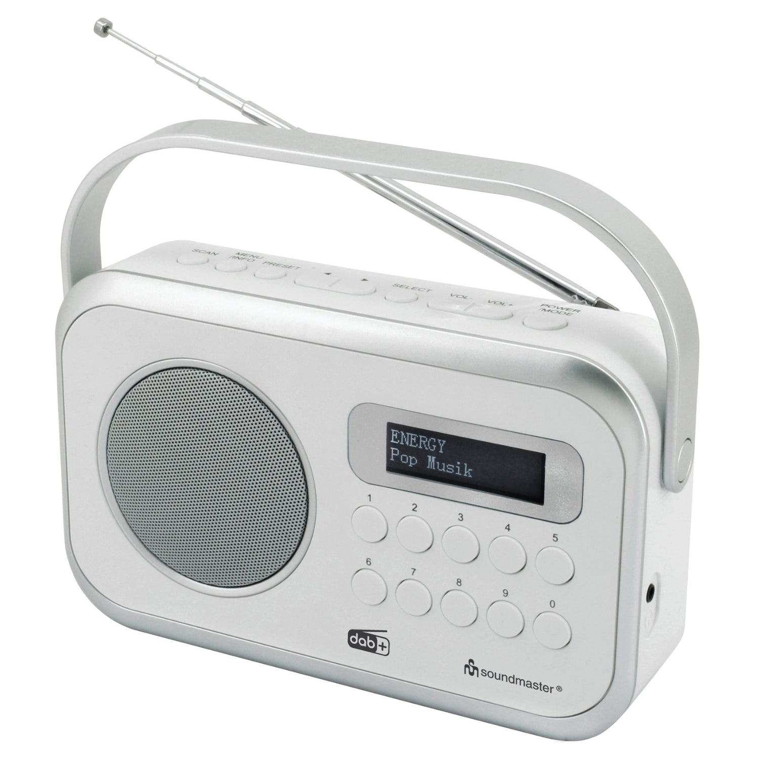 Soundmaster DAB270WE tragbares Digitalradio DAB+ UKW-RDS Kopfhörerbuchse