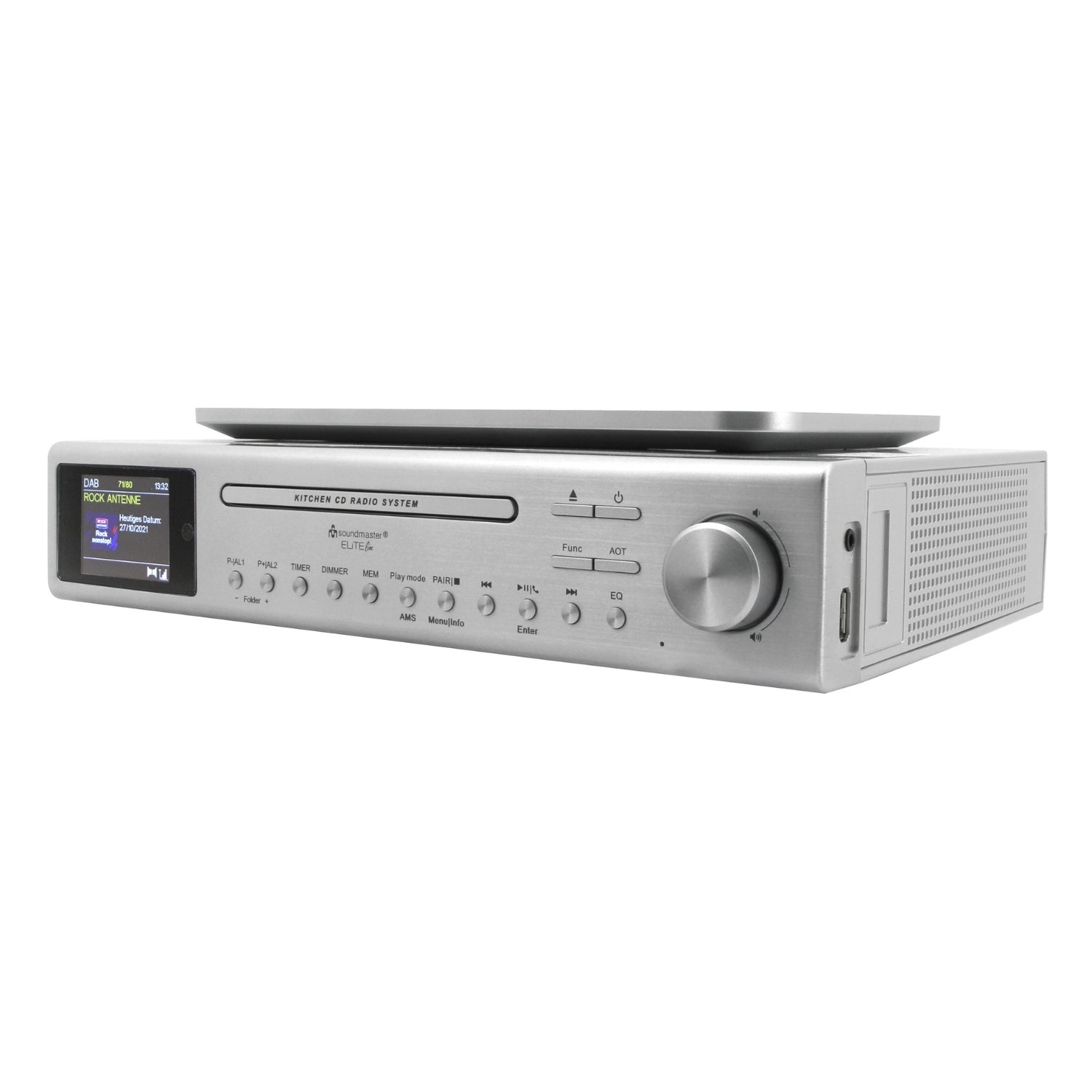 Soundmaster EliteLine UR2180SI Küchenradio Unterbauradio CD-Player DAB+ UKW-Radio USB Bluetooth LED-Arbeitsplatzbeleuchtung