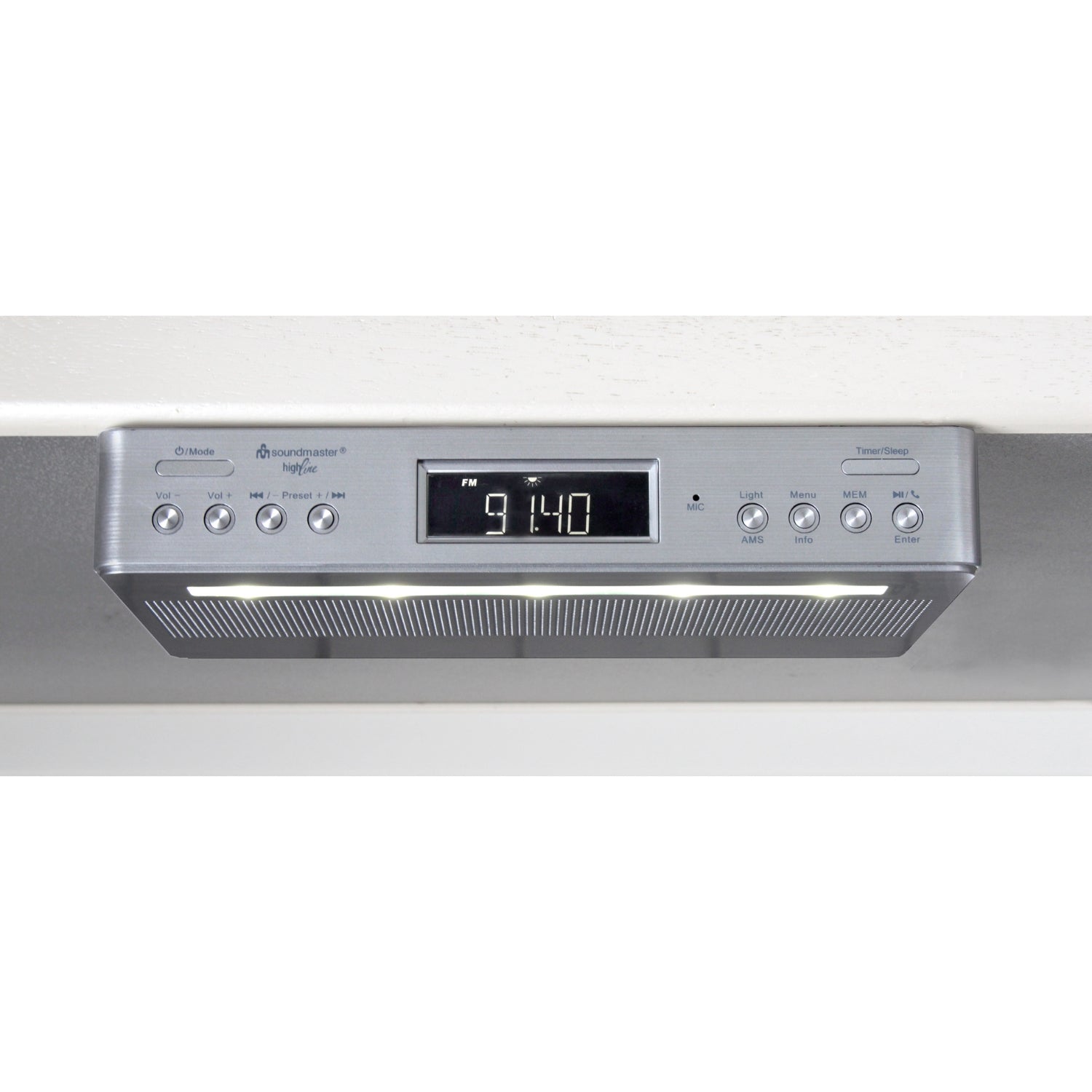 Soundmaster HighLine UR2045SI DAB+ and FM-RDS kitchen radio under-counter radio digital radio with Bluetooth