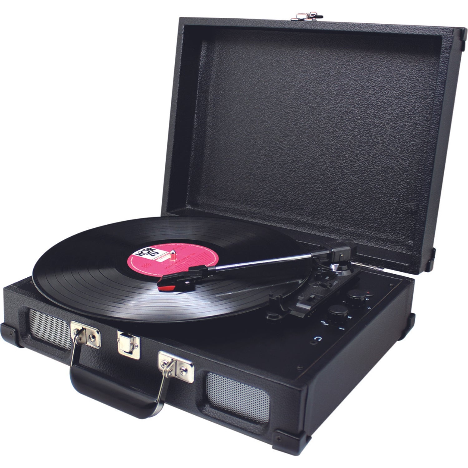 Tourne-disque Soundmaster PL580 noir nostalgie avec prise casque