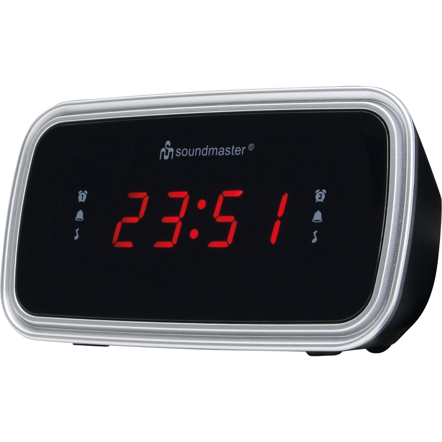 Soundmaster UR106SW UKW-PLL clock radio with fixed station memory dual alarm snooze sleep